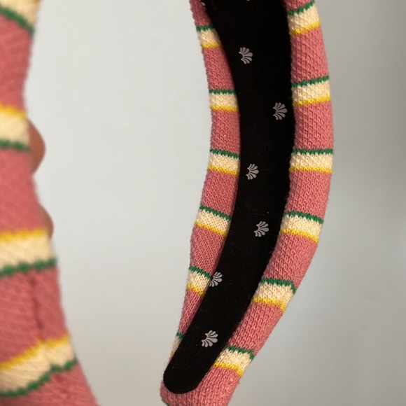 Lele Sadoughi Pique knotted headband Rose Stripe 650 New with tag - Picture 5 of 7